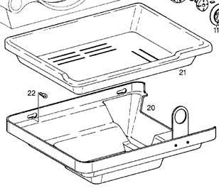 Magnum 4000 342007 chip tray & oil trough / tray